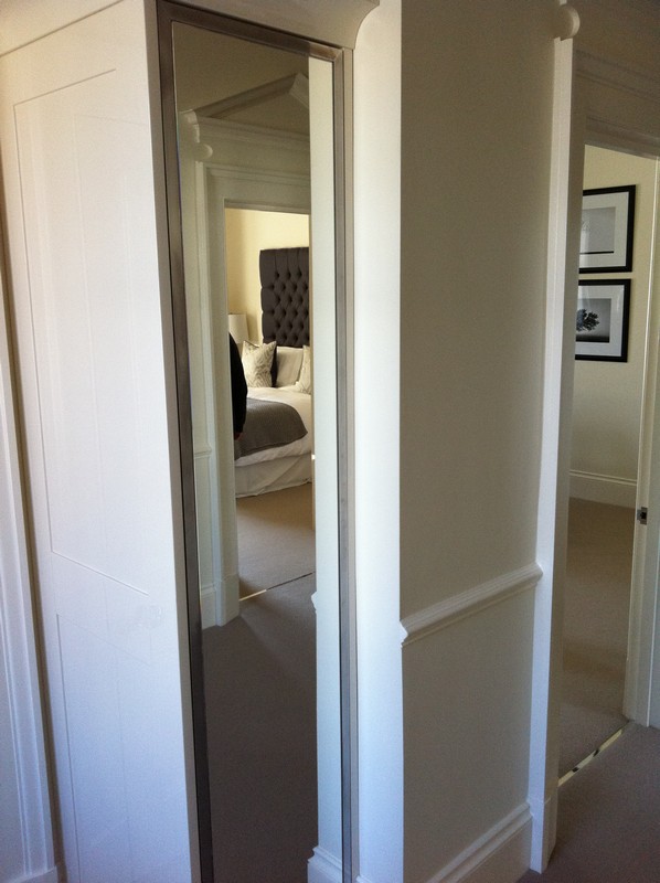 Full-length wardrobe mirror fitted in Kilburn home